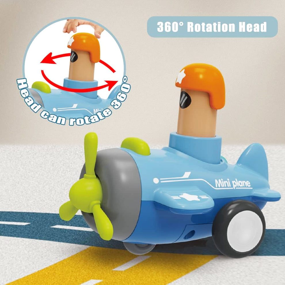 Press & Go Plane a colourful Push N Go Toy for kids. A safe, non-toxic, and realistic toy that's perfect as a birthday gift. Great for indoor and outdoor play for toddlers aged 1–6 years.