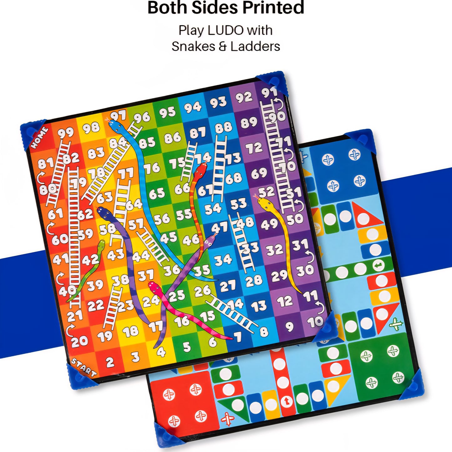 Wooden Excellent 2 in 1 Snakes & Ladders with Ludo Party & Fun Board Game
