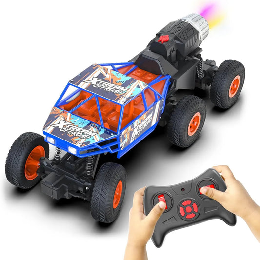 Mega Ranger | 6WD 4x4 RC Car Toy for Kids | High Speed ATV Remote Control Rock Crawler with Smoke Exhaust | C-Type USB Rechargeable Offroad Monster Truck | Gift for Boys & Girls