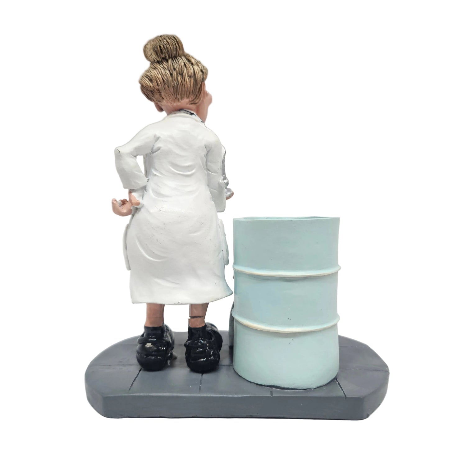 Madam Doctor Figurine – Hand-Painted Female Doctor penstand & note holder Funny Medical Office Decor or Graduation Gift for Women in Medicine, Doctors