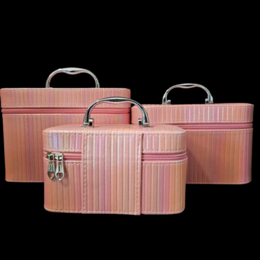 Women's 3pcs set makeup & cosmetics Storage bags easy to portable