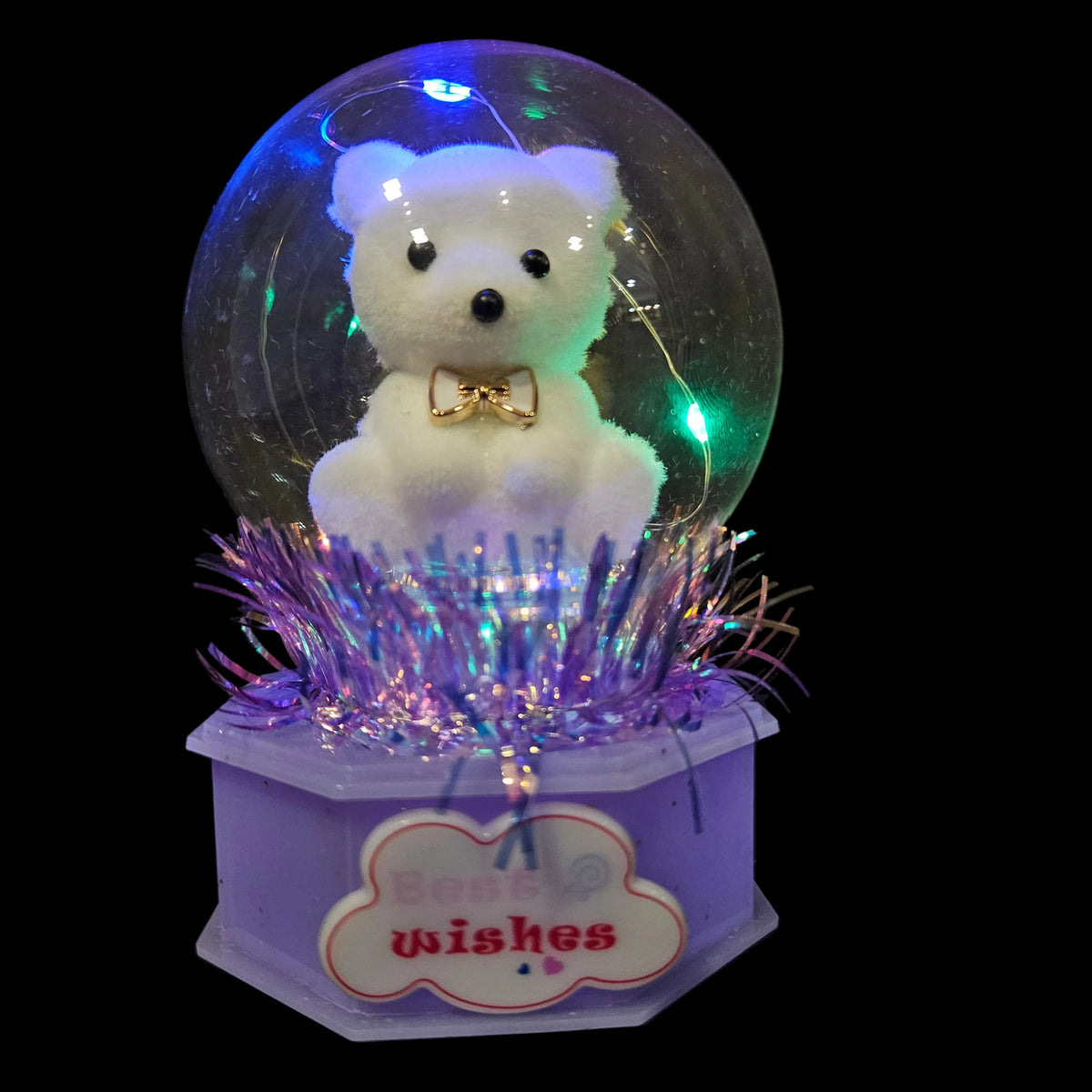 Panda best wishes lighting in a Globe perfect for couple gifting