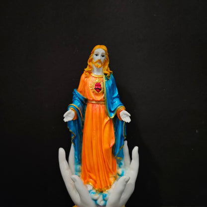 Jesus Sculpture in hands Statue showpiece Figurine