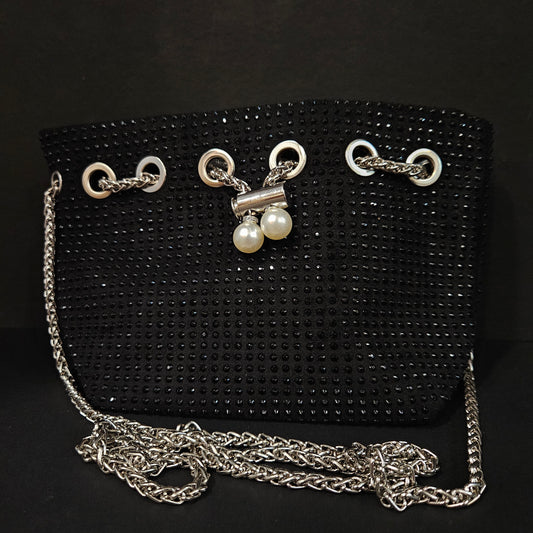 Evening Clutch Handbags for Women Trendy Latest Girls Sparkling Chain Crossbody sling Bag Ladies Purse Wallet for Party Wedding Rhinestone Bling Bag handheld bags for women