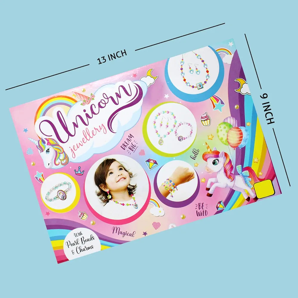 Union surprise Jewelry Making Kit for Kids Making Necklace, Hair Band Ring, Bracelet Encourage creativity and self-expression while providing hours of fun and skill-building. Great for gifting!