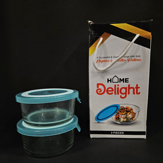 Home Delight A successful & Classic Range with Both Elegance & Creative Features 2 piece glass storage containers set