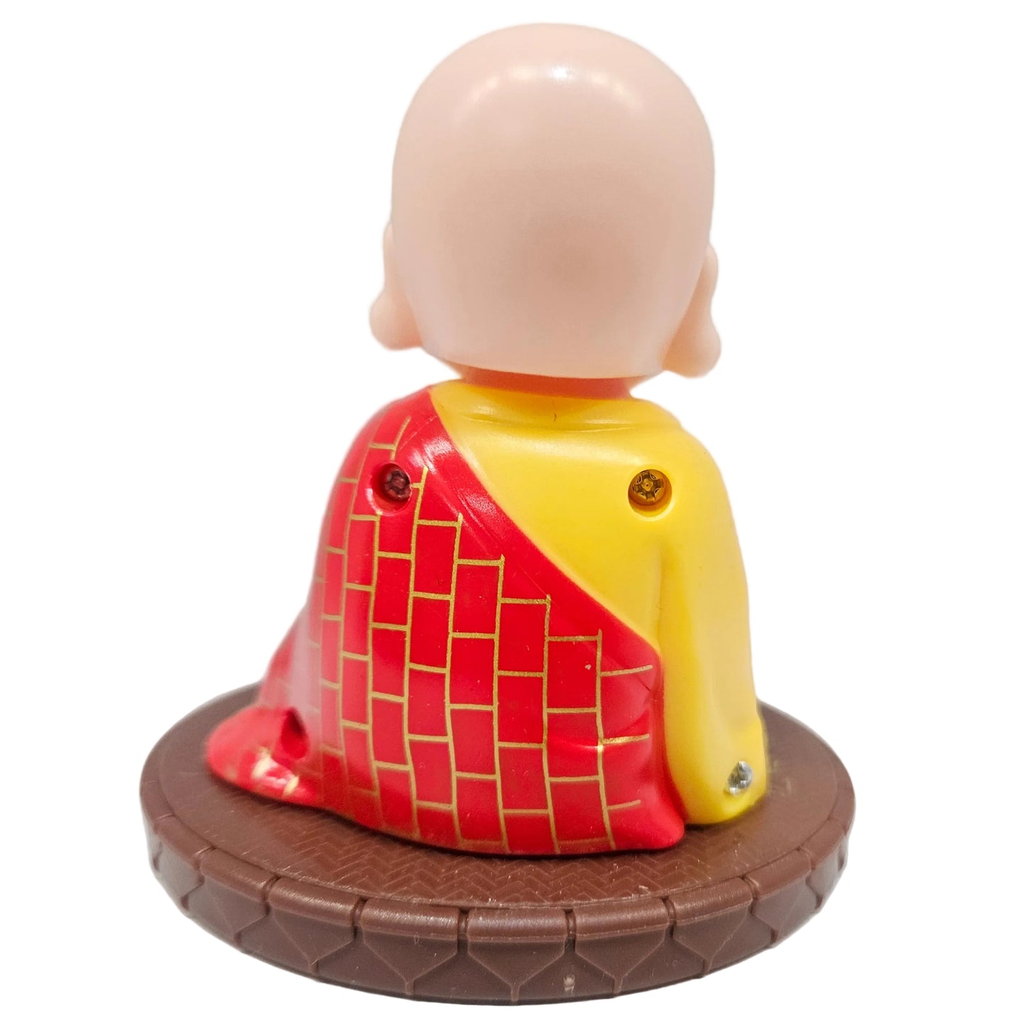 Solar Little meditating Monk, Outstanding Gift Nod and Swing Monk Display Excellent Workmanship Cute Decoration with Solar Light Receiving Panel for Car Dashboard