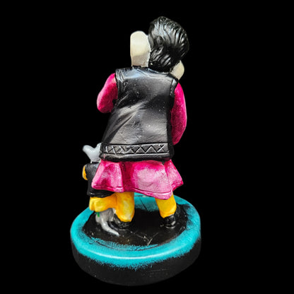 Handcrafted Polyresin Lord Ganesha Idol Singing With Mushak Statue Decorative Showpiece Perfect For Music Lovers, Home Decor, Living Room, Office Desk, Pooja Room- Gift