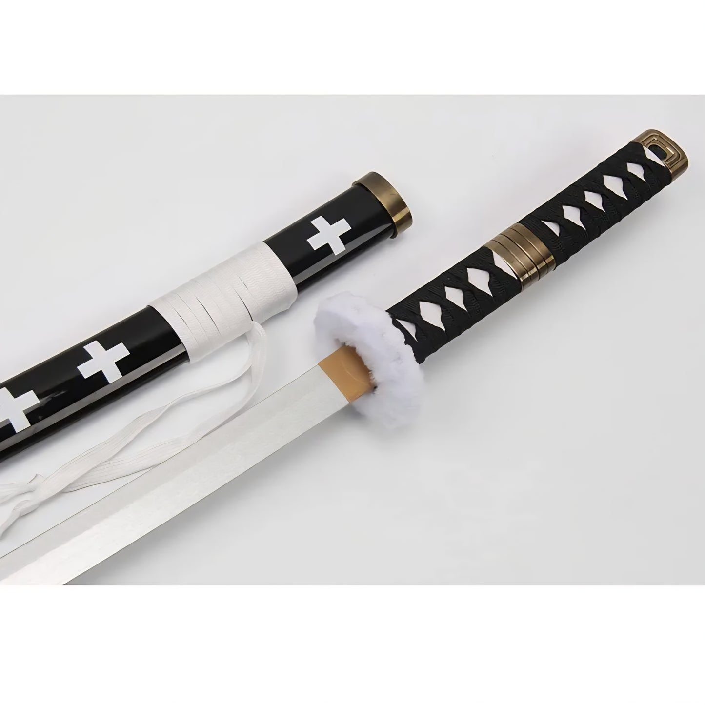 Death Surgeon Trafalgar D Water Law Cosplay Sword ,Kikoku,White,for Display,Collection,Performance