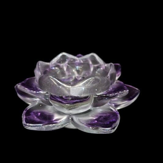 Crystal Glass Lotus Candle Holders Home Decor Items Feng Shui Items for Home
