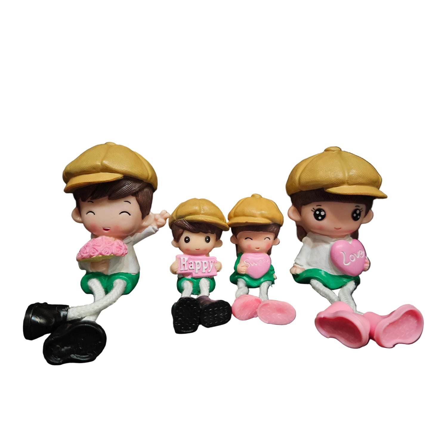 Happy Family Love Showpiece of 4 pcs set for Home Decor