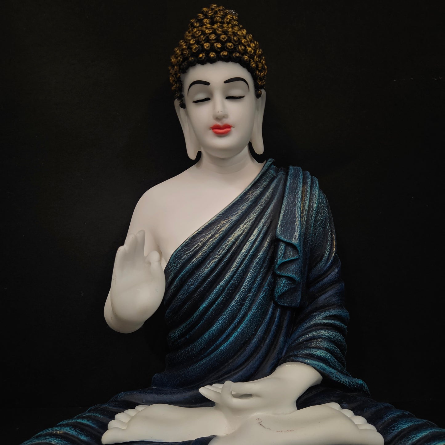 Meditating Blessing Buddha Statue Figurine Decorative for Home & Office