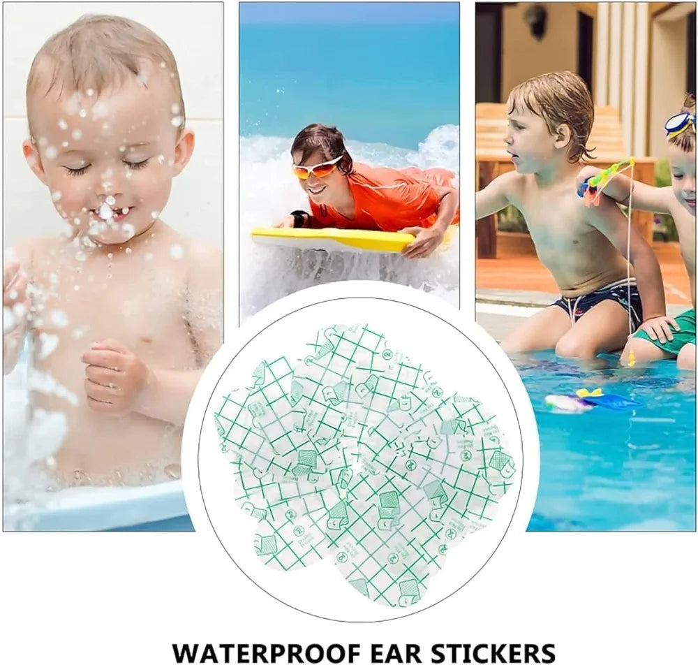 Baby Waterproof Ear Stickers, Baby Waterproof Ear Protector, Newborn Baby Ear Correctors for Swimming Showering Snorkeling and Other Water Sports Kids Invisible Patch Bandage