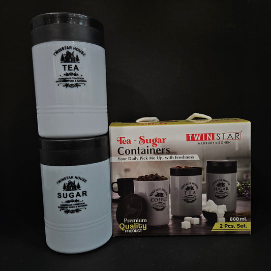 Twin Star a luxury kitchen tea-Sugar containers your daily pick me up with freshness premium quality storage containers