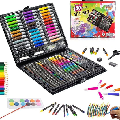 Crafty kids 150pcs art kit set for kids above 6 years old