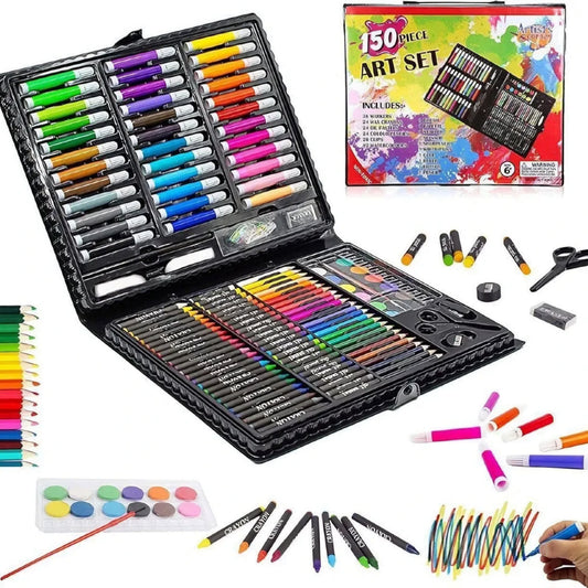 Crafty kids 150pcs art kit set for kids above 6 years old
