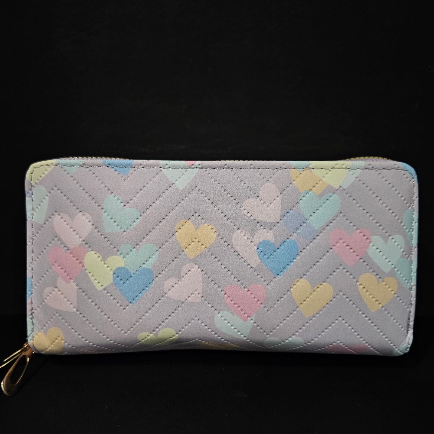 Leather Thin Slim Wallets for Women with Double Zipper