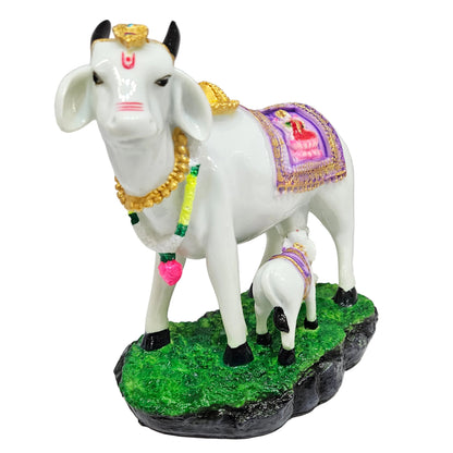 Beautiiful Standing Cow and Calf Separate On Base for Home Decoration