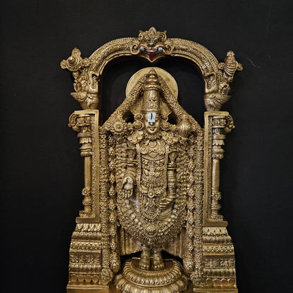 Lord Venkateshwara Idol Gold colored Statue for Home & Pooja room