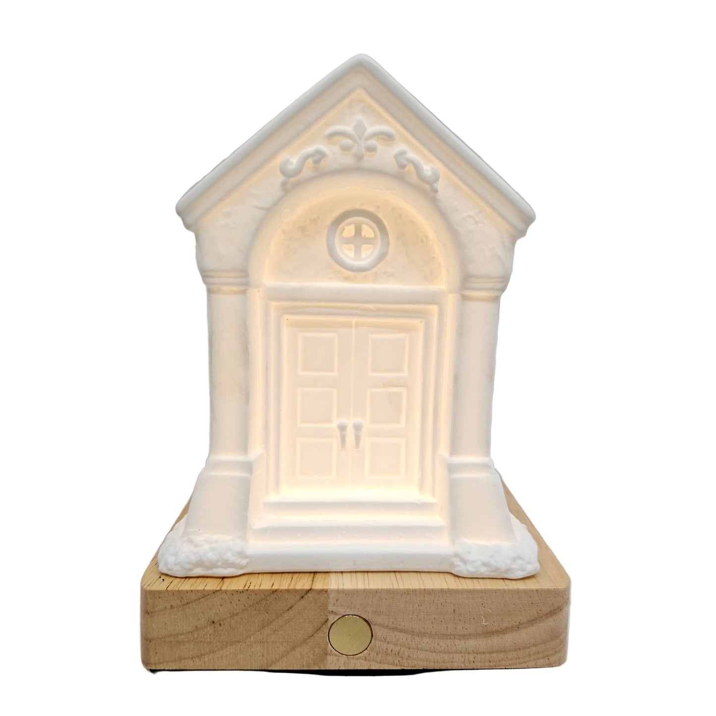 Touch sensor snow house with multi colour Lights Rechargeable Showpiece Figurine