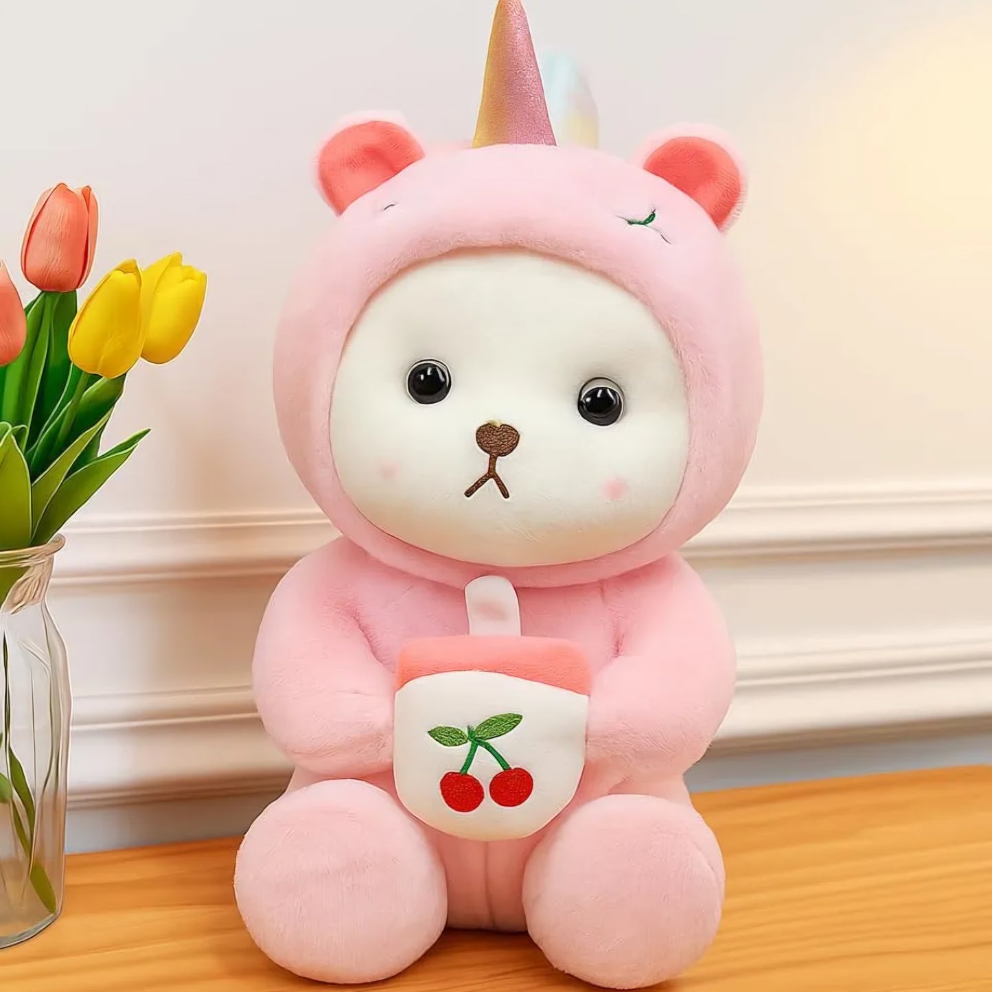 Cute Panda Plush Toy Soft Stuffed Animal Hugging Doll for Kids, Girls & Boys | Adorable Kawaii Panda Bear Plushie for Decor & Gifts