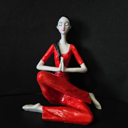 Yoga Statue Decorative Resin Women Yoga Poses 3 pieces set Statue for Shelf Office Desktop Style Yoga Statue