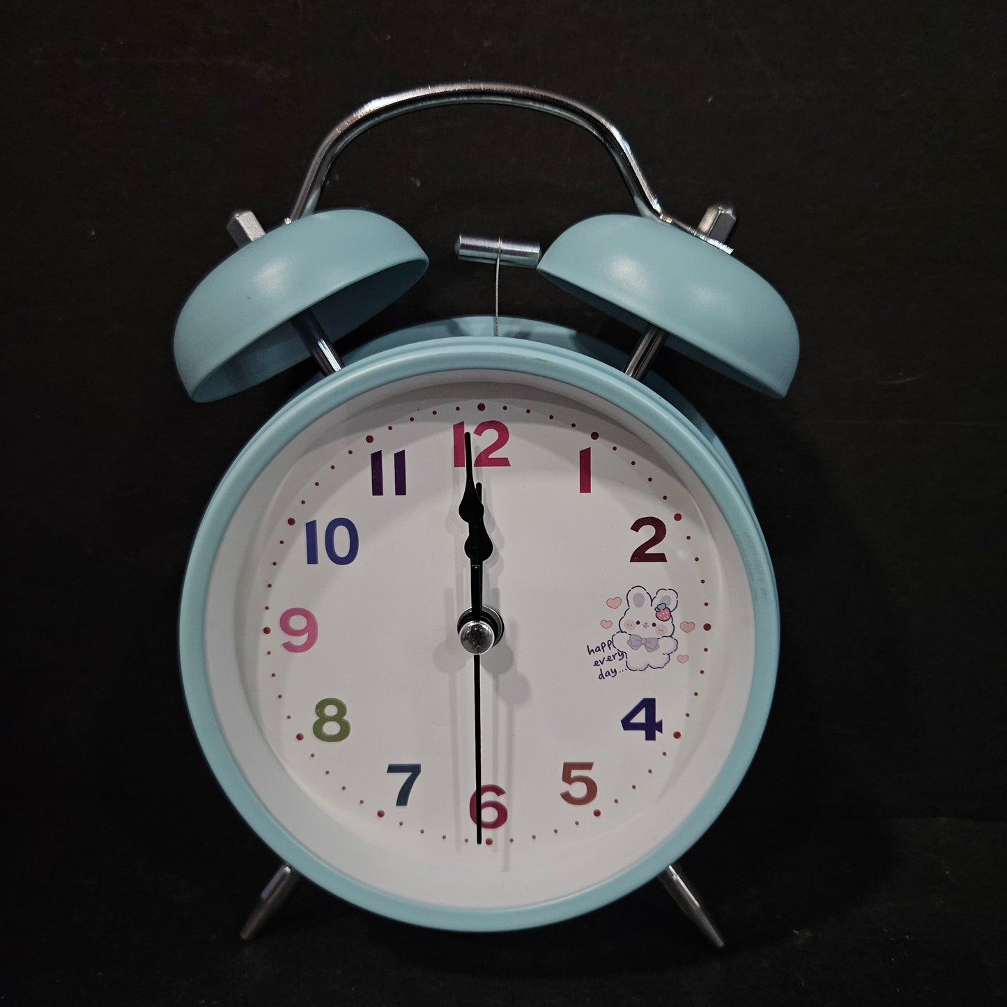 Cute Small Clock with Loud Bell Alarm, Stylish Mini Table Clock for Kids Boys Girls Students Heavy Sleepers Study Table