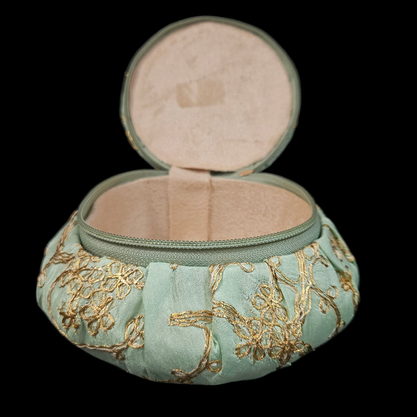 Classy embroidery Designer Zipper jewellery & bangle multipurpose usage storage box