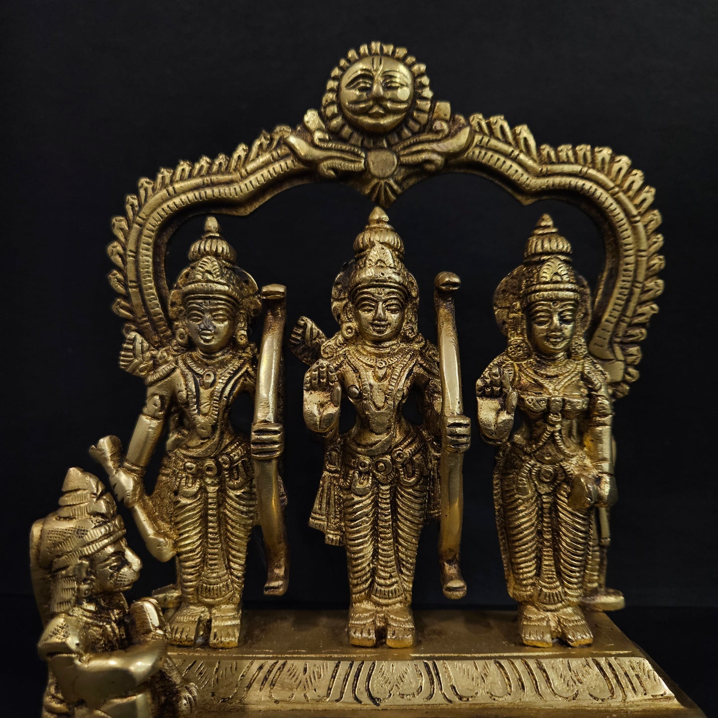 Ram Darbar Idol in Solid Brass Large Size Lord Rama Murti Antique Brass Metal for Mandir Puja Room Murti  Murthi Temple Puja Home Decor Made Ayodhya