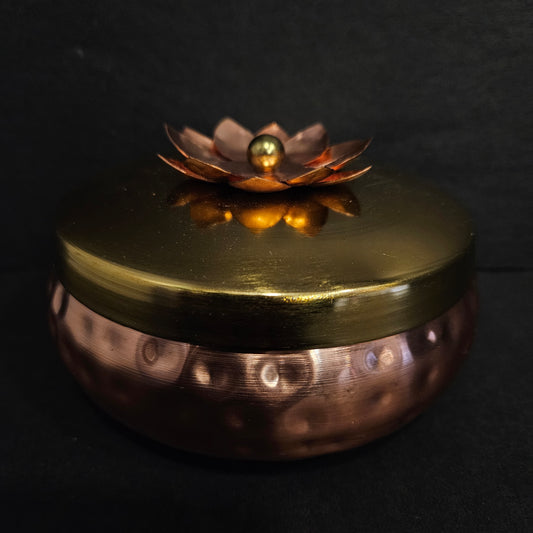 Copper Plating Dry Fruit Container Decorative Serving Bowl