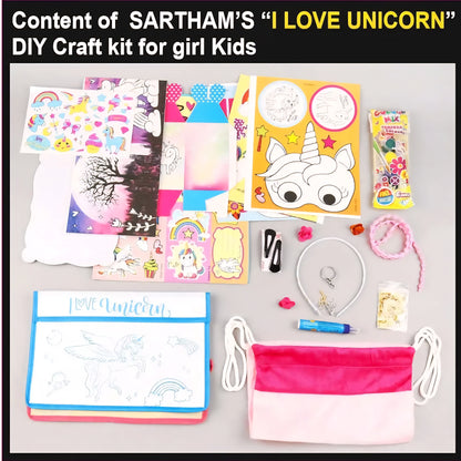 Love Unicorn, DIY Art and Hobby Craft Kit for Girl Kids, 6+ Age | Craft Gift for 6+ Year Old Girl | Paper Craft Kit for Kids
