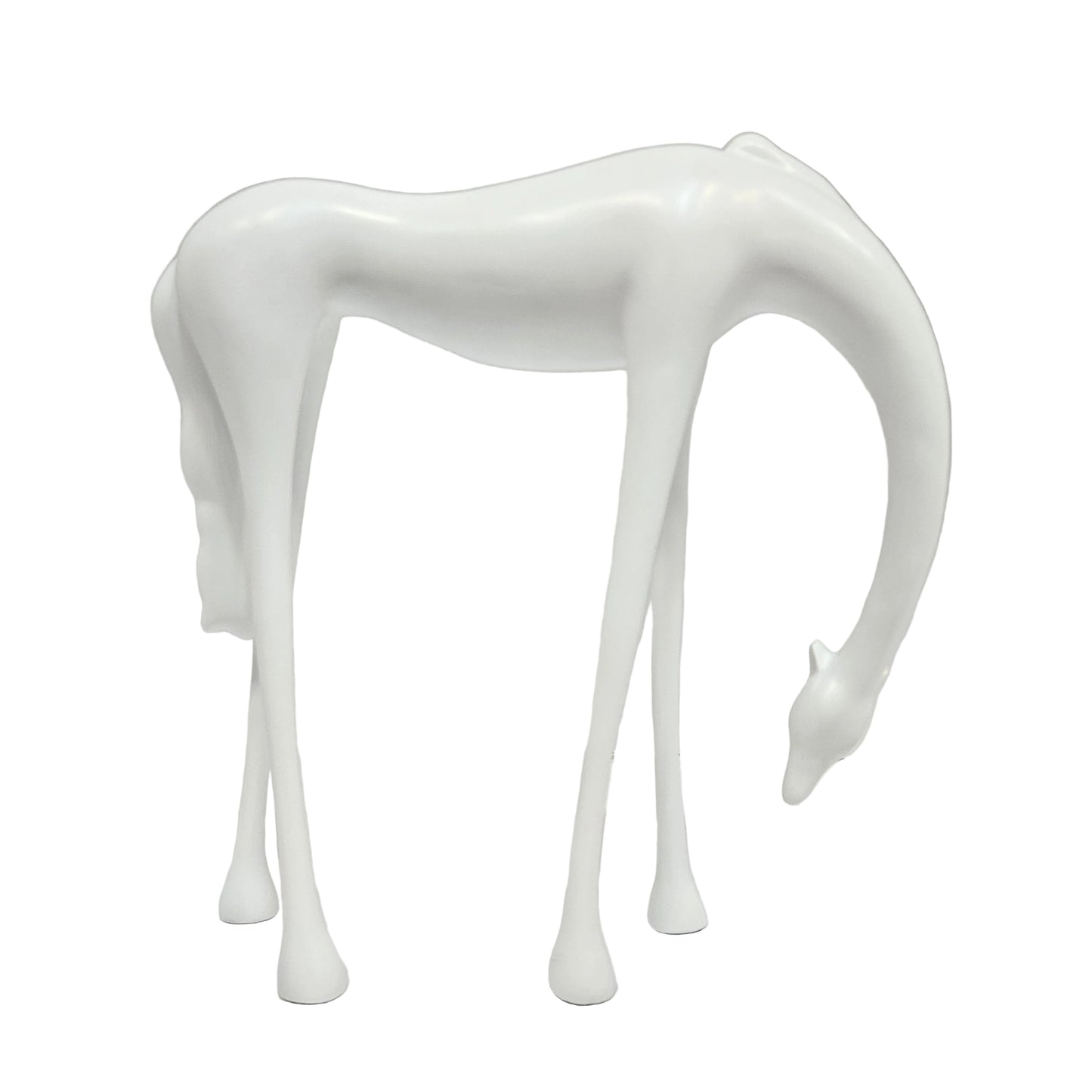 Decorative Showpiece "Giraffe" Figurine for the interior, stylish tabletop figurine (white)