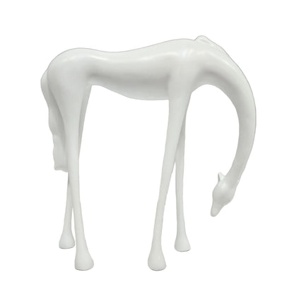 Decorative Showpiece "Giraffe" Figurine for the interior, stylish tabletop figurine (white)