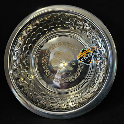 Floral & hexagon Designed Vista Gold Premium Quality stainless Steel small size food Storage Bowl