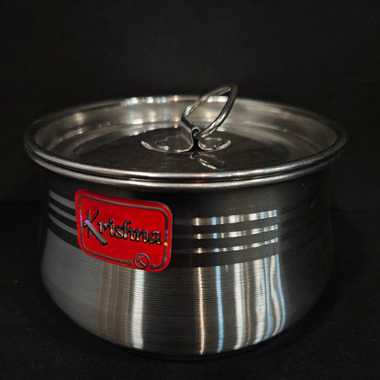 Stainless Steel Round Tango dish storage box Design & lid perfect for Return gifting purpose