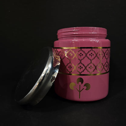 Shelly's Glassware Olive-1 Attractive Designer Glass storage jar Perfect for Return Gifting