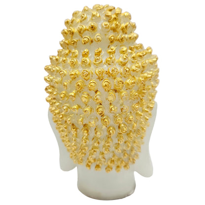 Buddha Head Face Showpiece Figurine Handcrafted Statue| for Home Room Office Desk | for Living Room Resin Gautam Buddha Idol & Figurine for House Gifts Bhudha