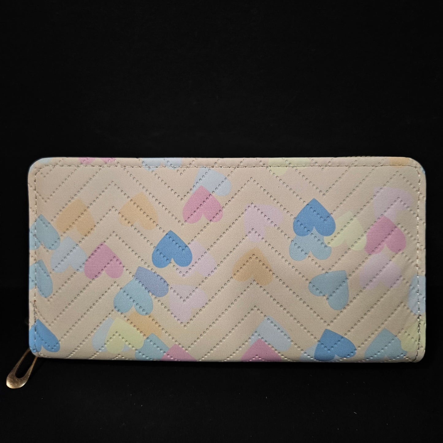 Leather Thin Slim Wallets for Women with Double Zipper