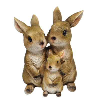Bunny Rabbit Family Statue | Garden décor | Animal Statues for Living Room, Bedroom, Dining Room, Kitchen, Bathroom, Wedding, Party Decor