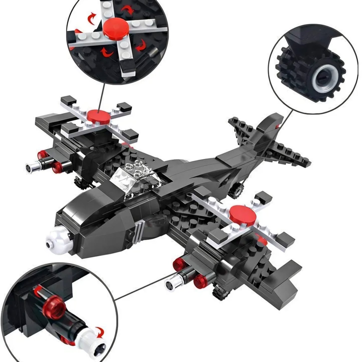 S.W.A.T Special Forces 4in1 Armored vehicles 841pcs building blocks set for kids above 6years