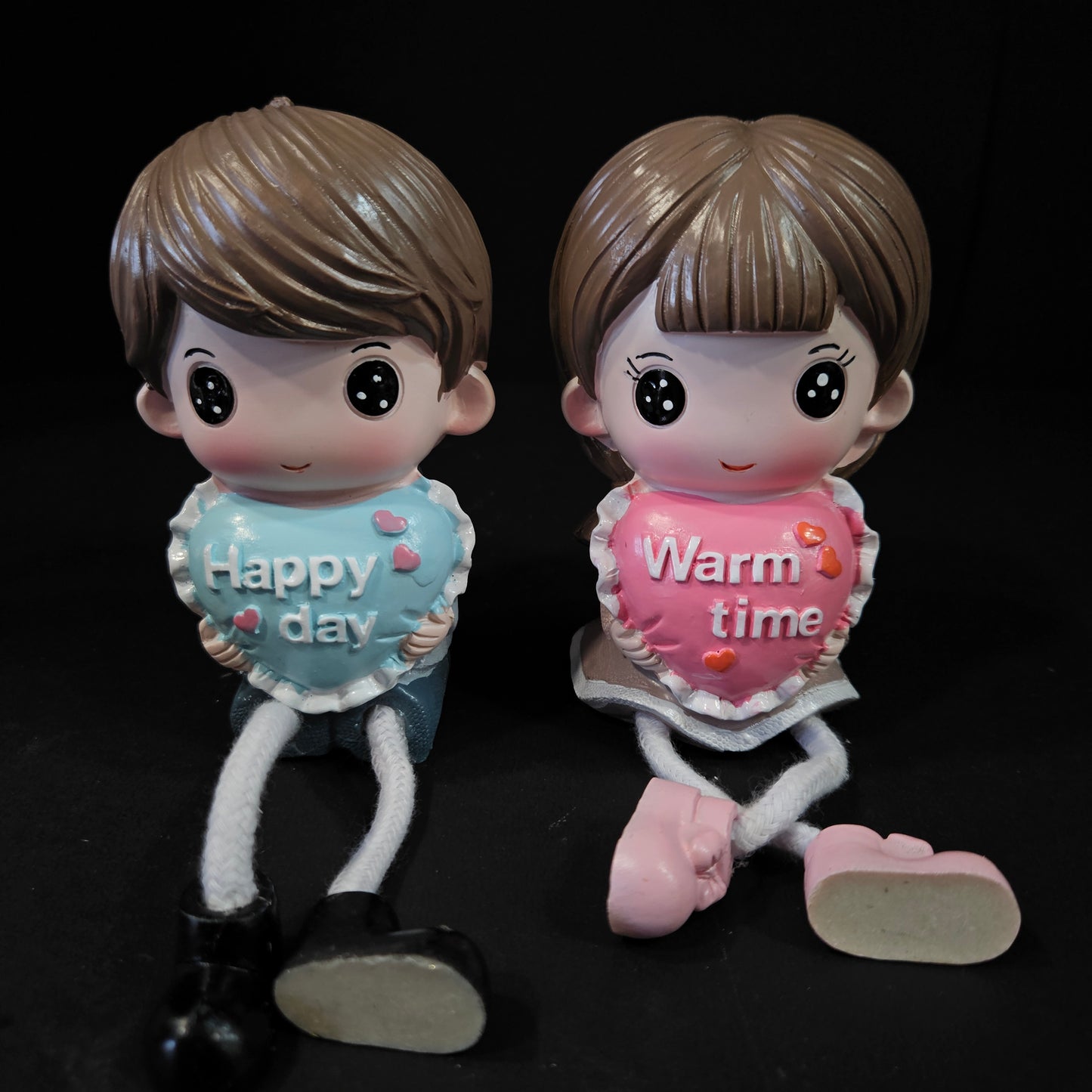 Cartoon Resin Outseam 4pieces set Dolls Hanging Feet Doll Home Wall Decoration