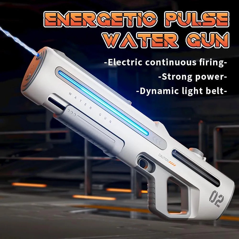 Lumo Electric Long Range High Air Pressure Spray Holi Water Gun Toy for Boys & Girls, Rechargeable Pichkari Water Guns for Kids