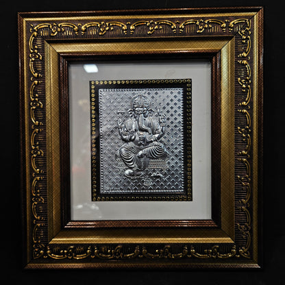 Lord vinayaka silver Plated designer photo frame