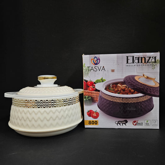 Tasva Elanza Insulated casserole 800ml Quality Assured Bpa free Hot pack for Returning purpose