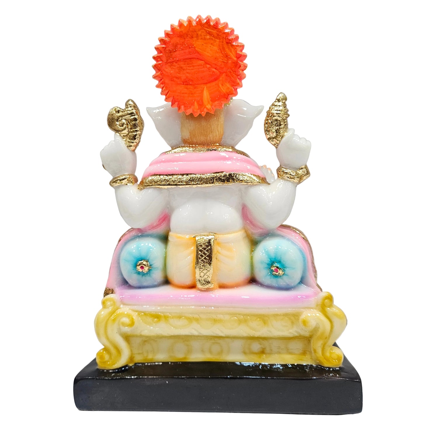 Handcrafted Marble Dust Ganesh Statue – God Idol with Intricate Detailing, Perfect for Home Décor