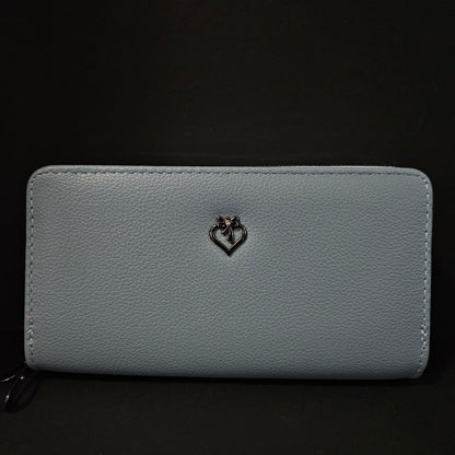 Leather Thin Slim Wallets for Women Wallet for Women with Double Zipper