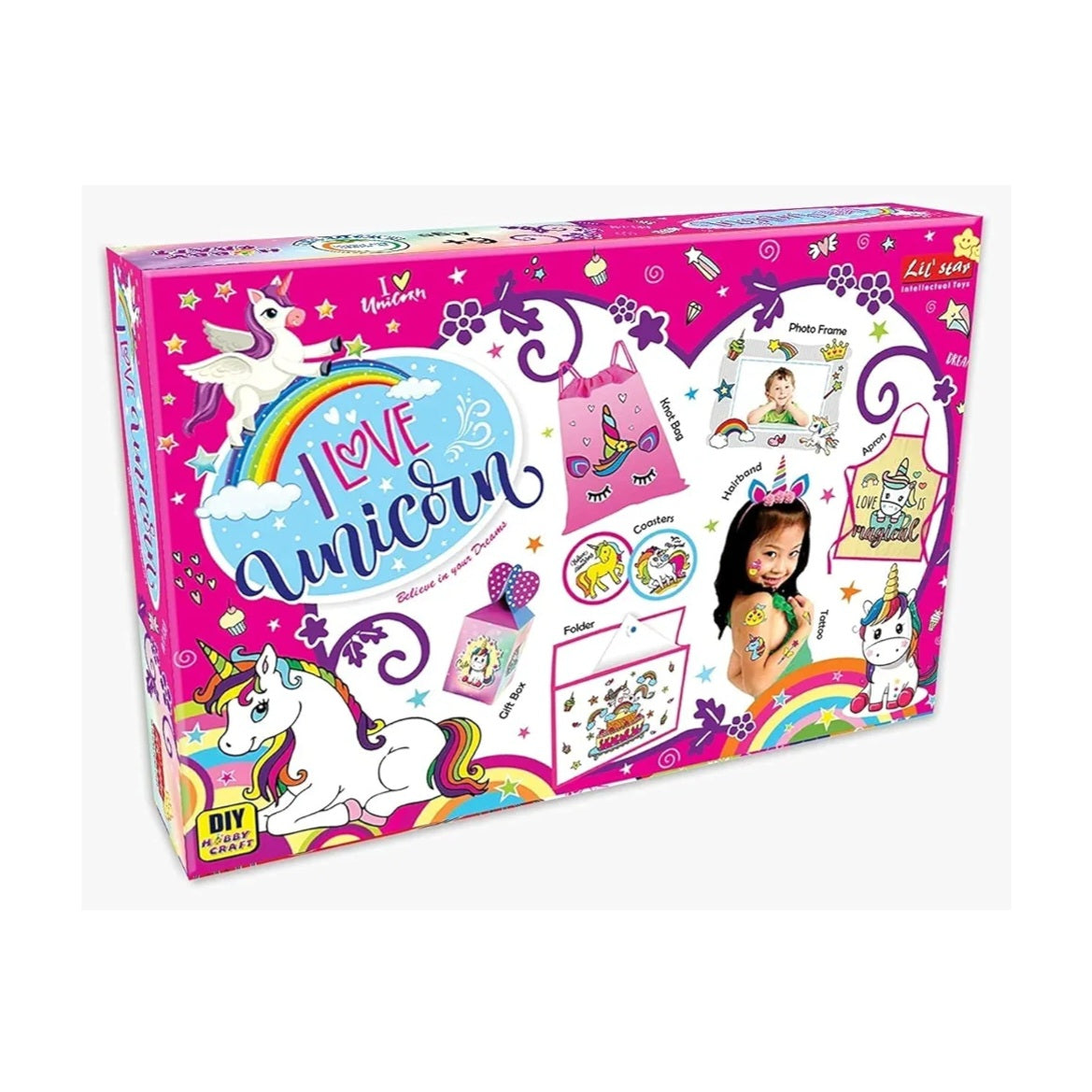 I Love Unicorn Big Surprise Theme DIY Art and Hobby Craft Kit for Girls 6+ Age,Set