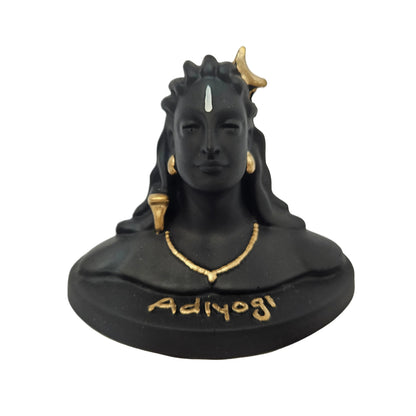 Adiyogi Statue/Lord Shiva Idol/God Mahadev Figurine with Black& Light Weight Big Murti for Car Dash Board, Home & Office Temple, Study Table, Puja & Gift Purpose