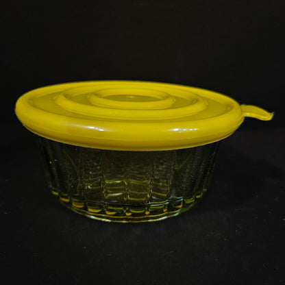 Shelly Glassware Nutter Butter Glass Bowl with Lid for Returning gifting & storage purpose