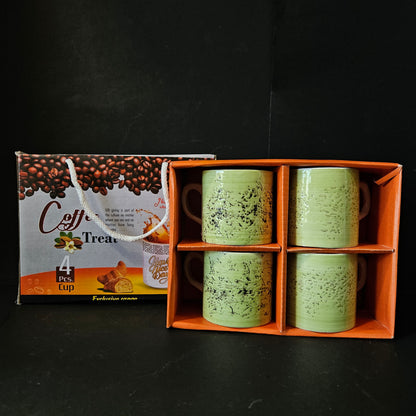 Kanch coffee treat Exclusive range Ceramic 4 pieces cups set for Return gifting